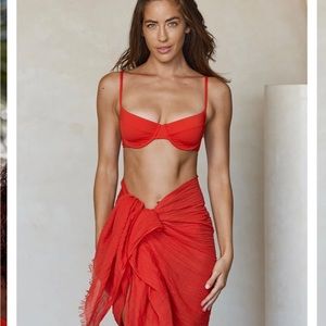 Monday Swimwear Mykonos Sarong in “Sangria”